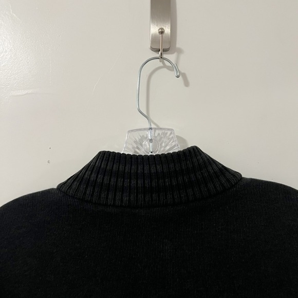 Hugo Boss Mens Black Cotton Quarter Zip Pullover Sweater Nylon Side Panels XXL